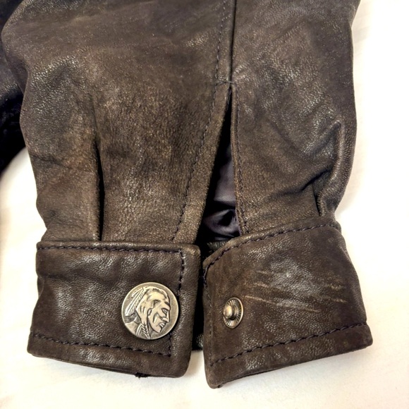 M Julian Adventures Soft Leather Jacket Mens Large Buffalo Head Nickel Buttons - Picture 5 of 16